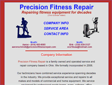 Tablet Screenshot of precisionfitnessrepair.com